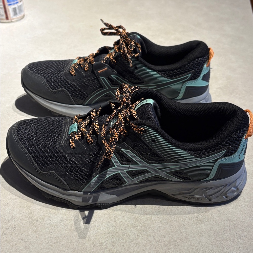 Asics Dark gray and Orange Athletic Shoes - Picture 2 of 7